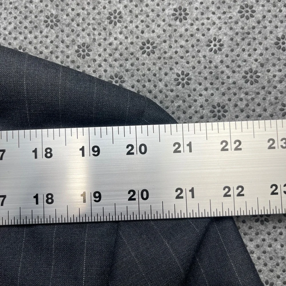 Brooks Brothers 346 Grey Pinstripe Suit 44L Blazer 34x33 Pleated Pants‎ Wool
